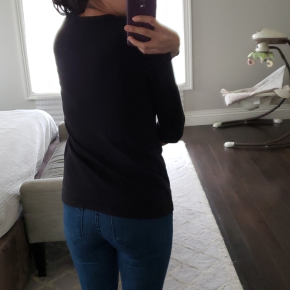 WOMEN'S BELLY BASICS MATERNITY BLACK T SHIRT - Picture 3 of 4